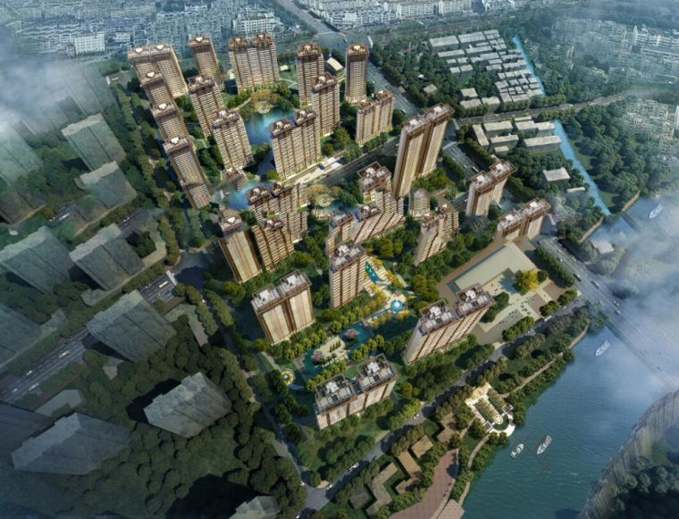 一级建造师报名入口江苏资料下载-[江苏]苏州海胥澜庭入口+高层居住区模型设计（新亚洲风格）