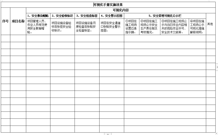 [青岛]国企项目安全管理考核用表-可视化内容