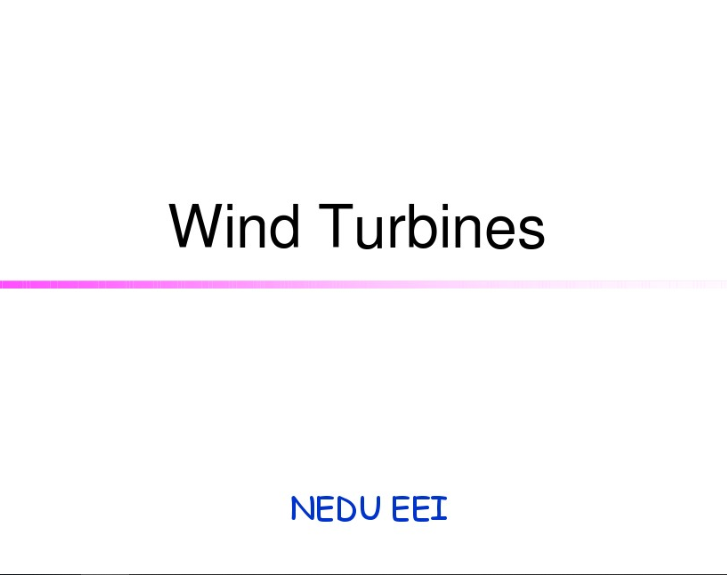 建筑专业英文资料下载-电力专业英语13-WindTurbines