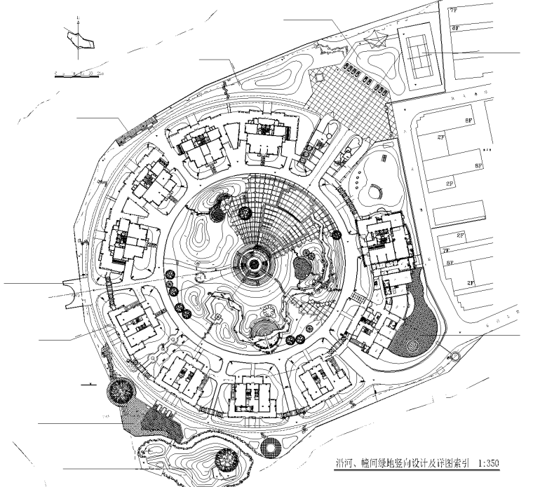 景观别墅围栏资料下载-[浙江]温州居住区建筑景观全套CAD施工图（含结构，暖通，效果图）