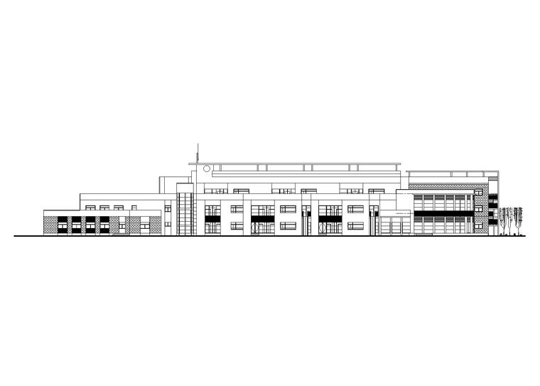 现代简约幼儿园立面资料下载-[上海]13班幼儿园建筑施工图（CAD）