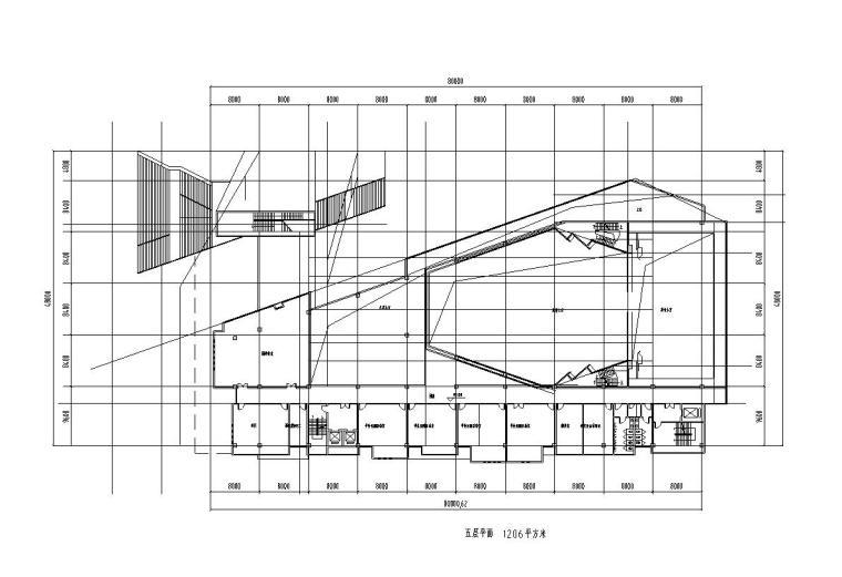 [甘肃]大学生活动中心建筑施工图设计（CAD）-五层平面图