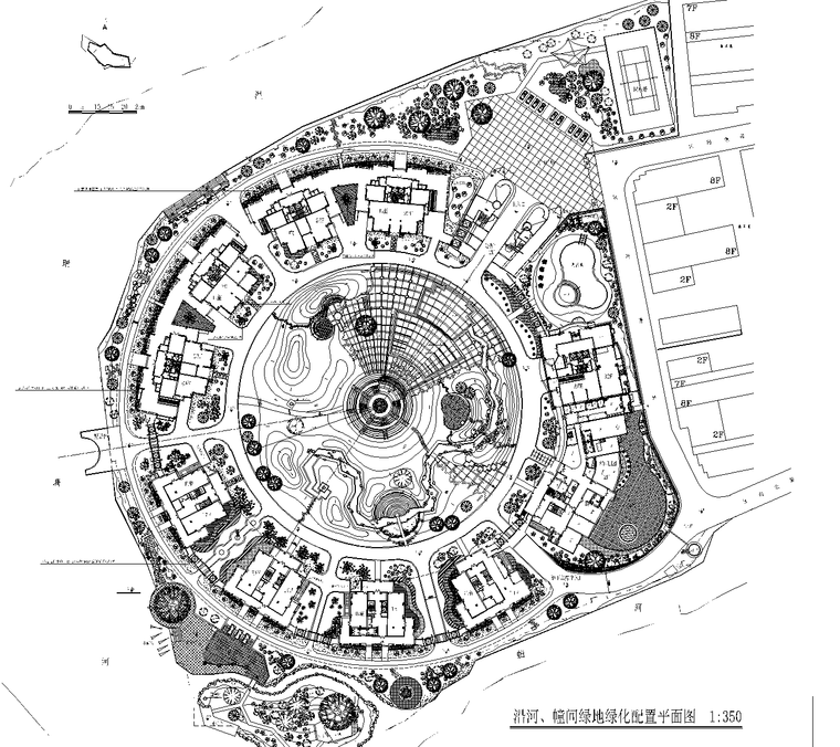 [浙江]温州居住区建筑景观全套CAD施工图（含结构，暖通，效果图）-3 植物绿化配置设计_看图王