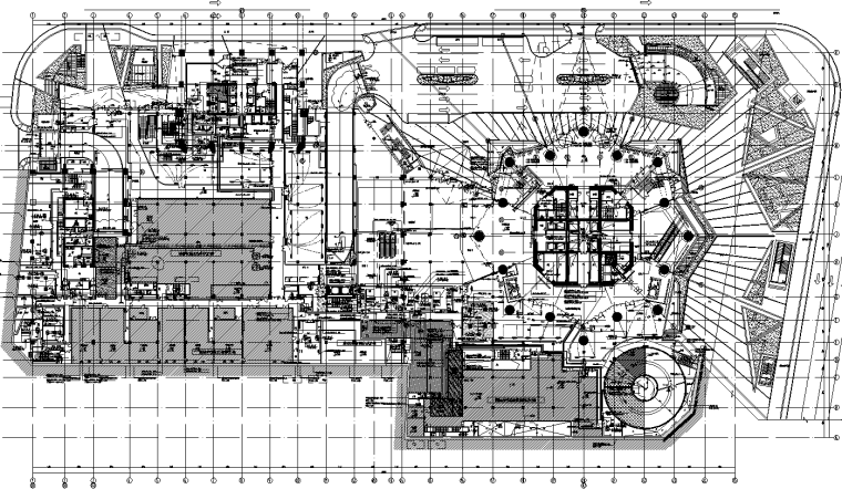 四川成都绿地超高层公共建筑塔楼机电设备施工图-地下电力平面图