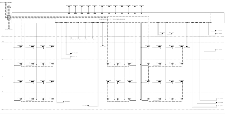 四川成都绿地超高层公共建筑塔楼机电设备施工图-电气火灾监控系统图