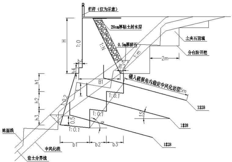 道路衡重式挡土墙专项施工方案-重力式锚杆