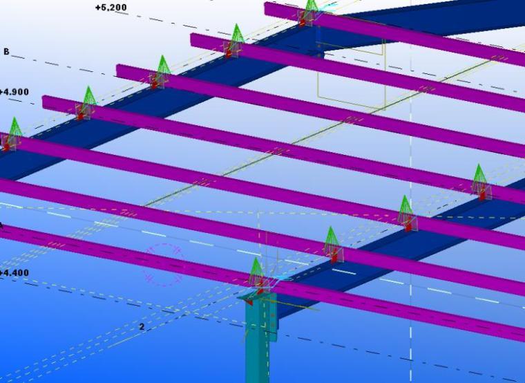 屋面避雷安装优质资料下载-Tekla钢结构BIM软件教程模块11-Tekla建模（屋面钢架上拉条）