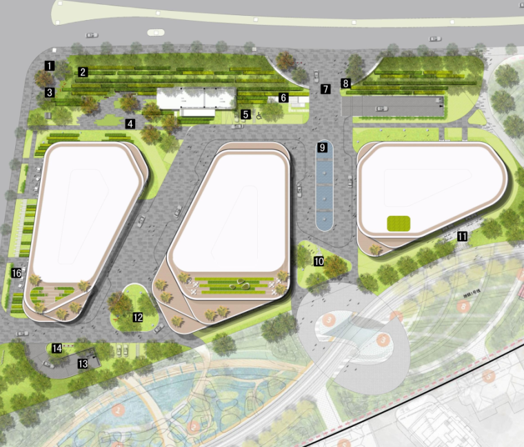公园cad含su模型资料下载-上海万科南站徐汇中心商务区景观方案（含3套文本及SU模型）