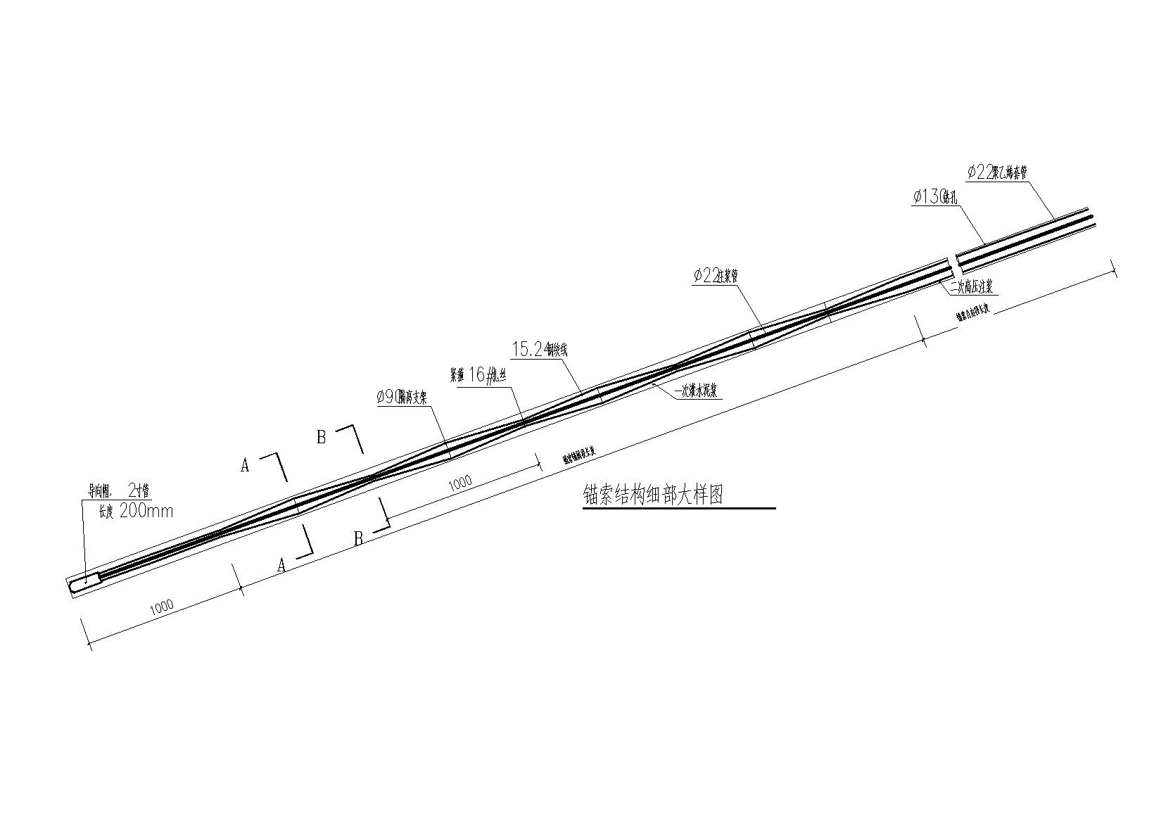锚索结构细部大样图