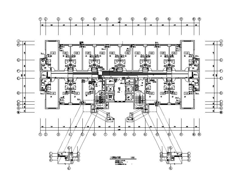 成都乐活公社全套给排水施工图（甲院）-二十层给排水平面图