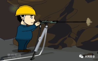 离开钻机风门,不得采用骑马式作业; ②钻水平孔时,不得用胸部顶住风钻