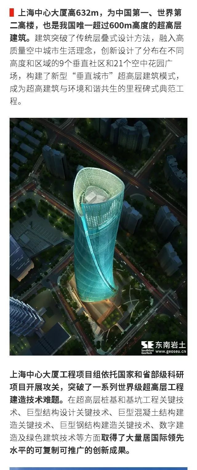 超高层基坑工程资料下载-上海中心大厦工程超高层桩基和基坑工程等多项关键技术
