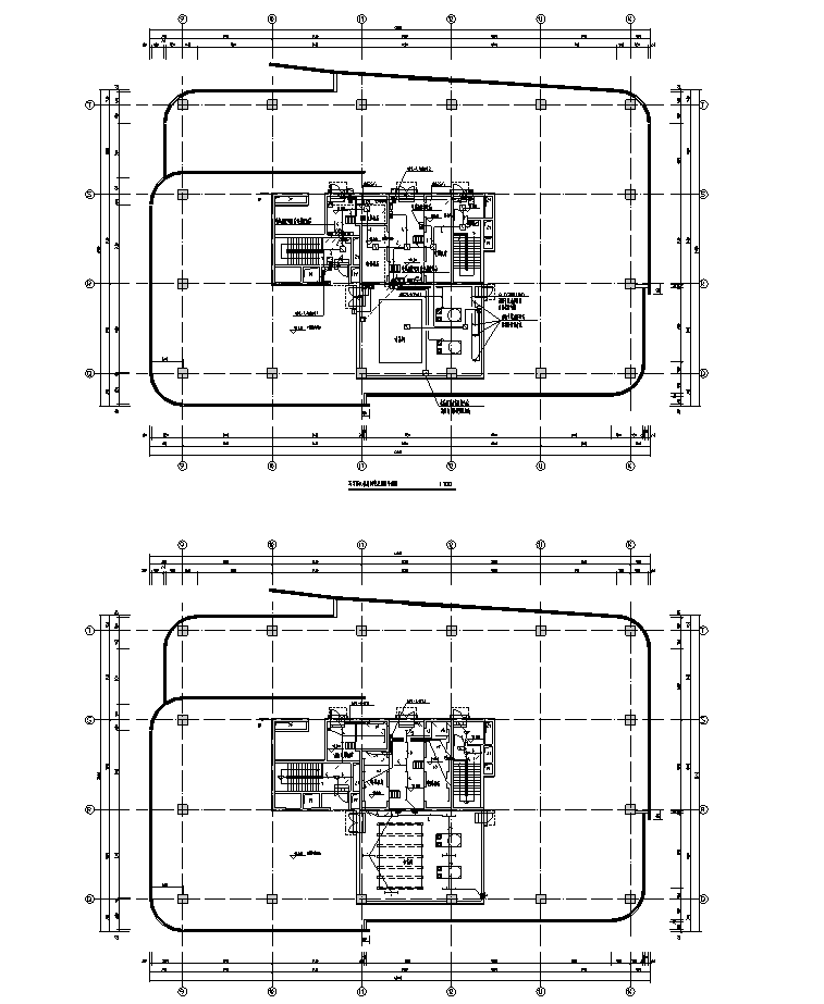 山西临汾大型商业广场全套施工图（办公、酒店、商业、公寓）-照明平面图