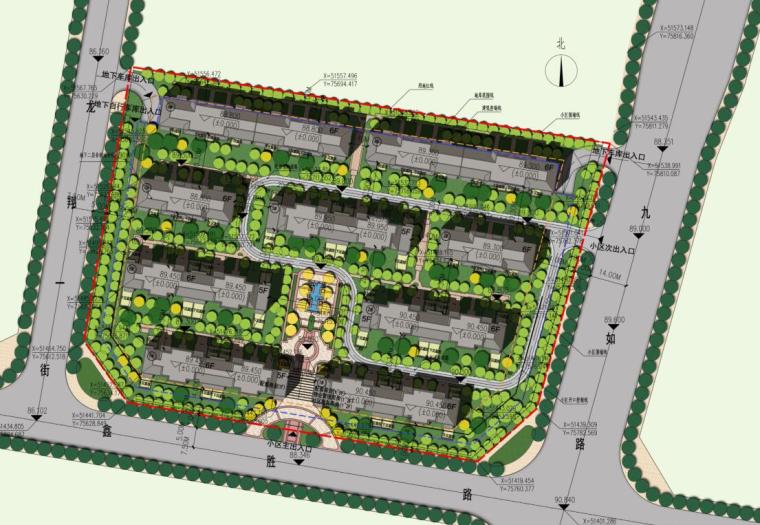 [河南] 郑州国投九栋住宅建筑方案文本（PDF+134页）-总平面图