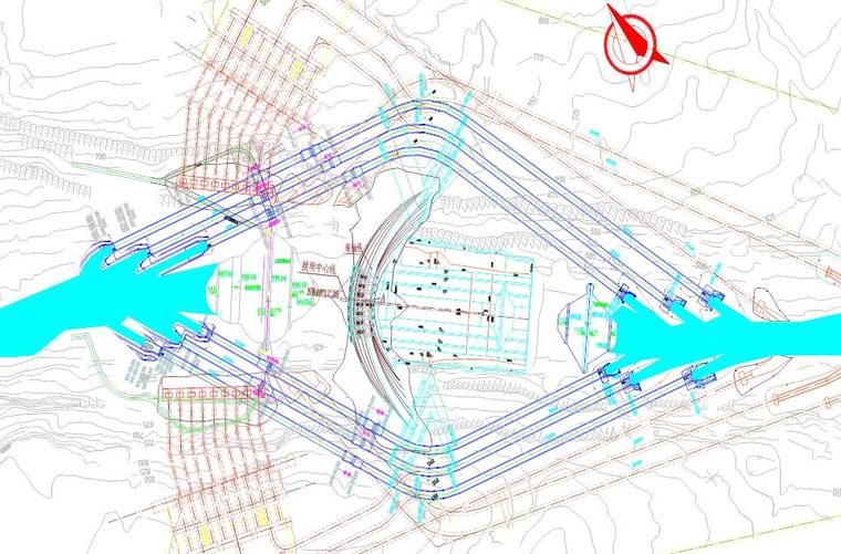 溪洛渡导流平面布置图