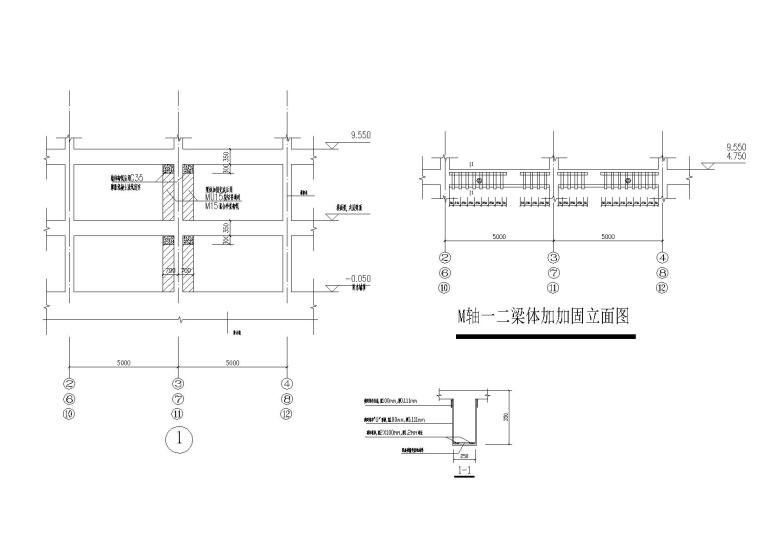 临建板房房结构图纸资料下载-梁碳纤维结构加固图纸