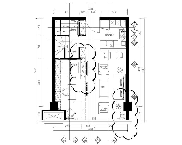 室内方案全套cad资料下载-[北京]万科天地LOFT风格样板间深化设计方案+效果图+CAD全套施工图丨PDF+JPG