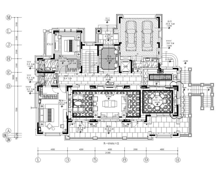 [云南]奥迅设计-昆明古滇样板房项目湖景林苑B区500A户型丨施工图+官方摄影-2一层平面图