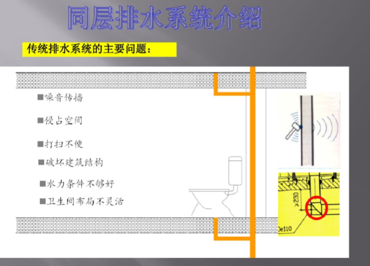 给排水—同层排水系统-传统排水系统主要问题