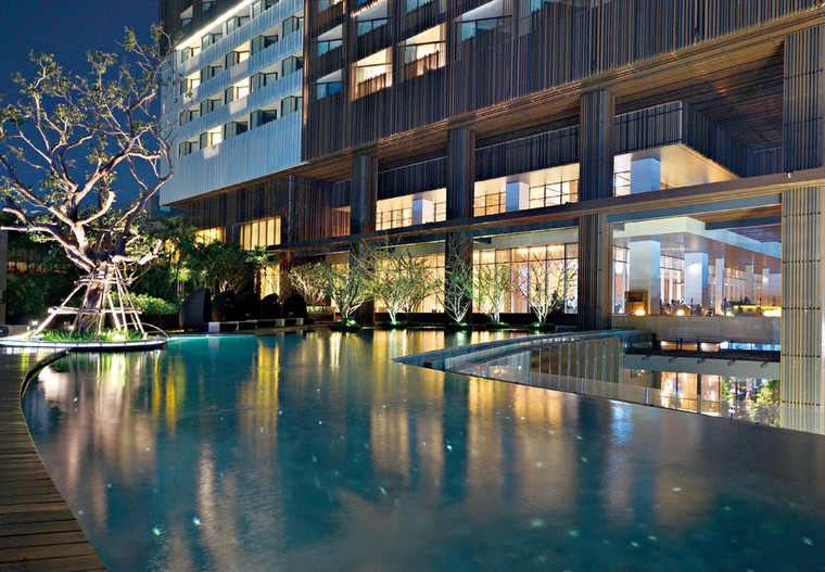 泰国芭堤雅希尔顿酒店庭院