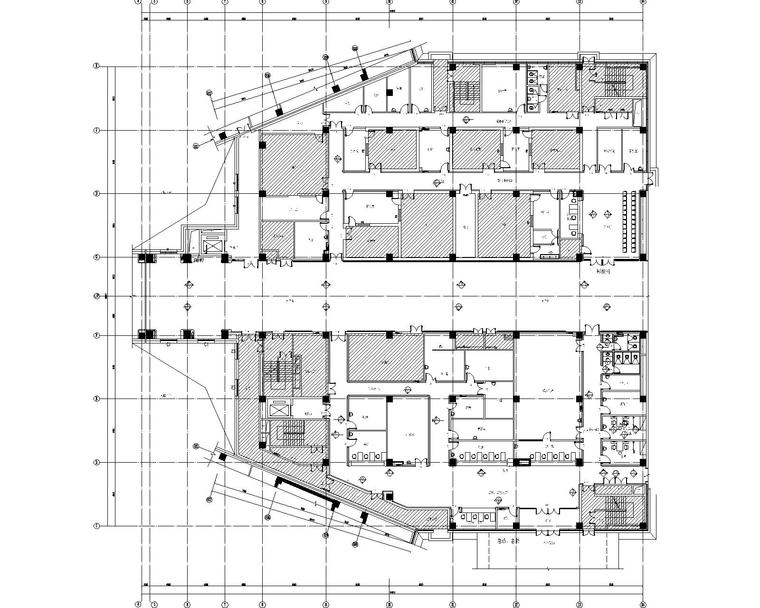 [河北]石家庄第四医院新院区室内装修CAD施工图纸+效果图-4D区一层平面图