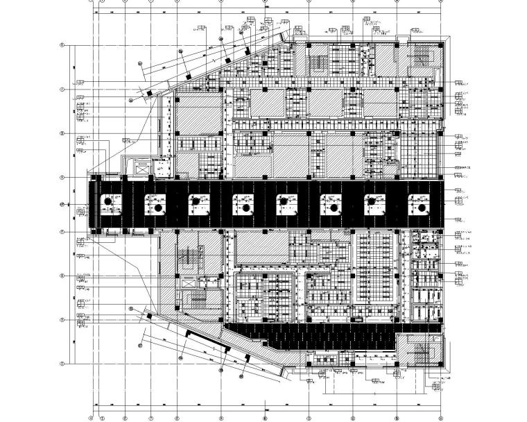 [河北]石家庄第四医院新院区室内装修CAD施工图纸+效果图-6D区一层天花平面图