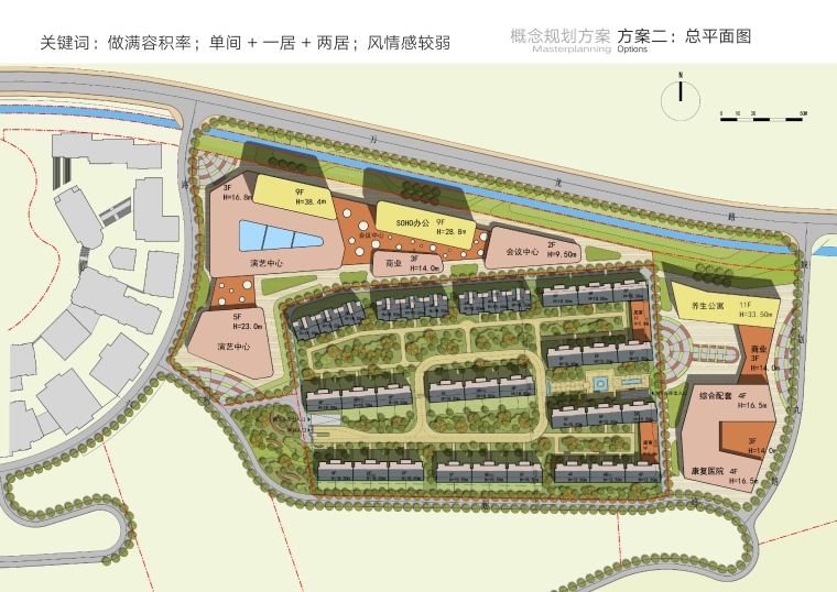 水街概念性规划设计方案资料下载-[河北]富龙崇礼四季小镇养老社区及综合配套项目丨概念规划设计方案丨PDF+JPG