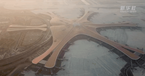 北京大兴国际机场屋顶结构资料下载-北京大兴机场完美竣工，室内照片震撼曝光
