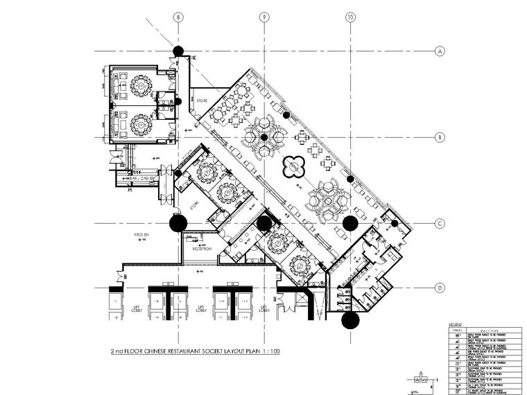 [澳门]梁志天—澳门8餐厅室内装修全套CAD施工图-开关插座示意图