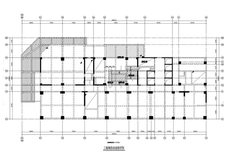 框架梁粘钢加固施工图资料下载-[成都]32层钢混框剪商业楼加固结构施工图（2012）