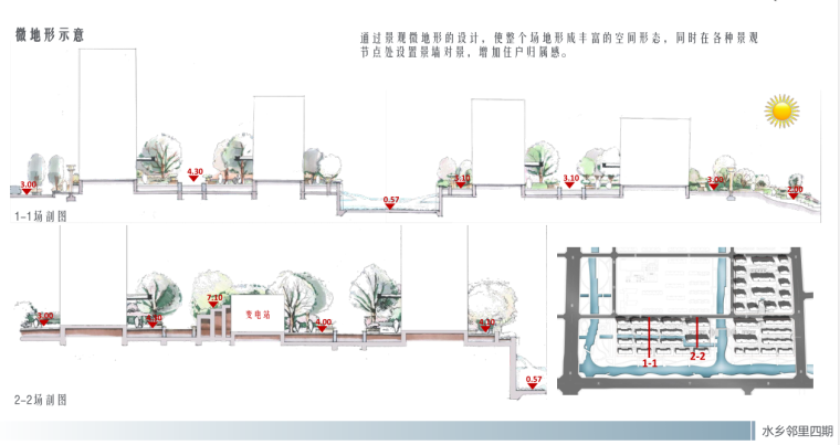 [浙江]新中式风格居住区建筑方案文本（山森设计|PDF+73页）-微地形示意