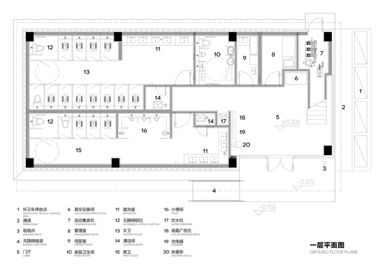 北京大兴兴舍建筑-03一层平面图