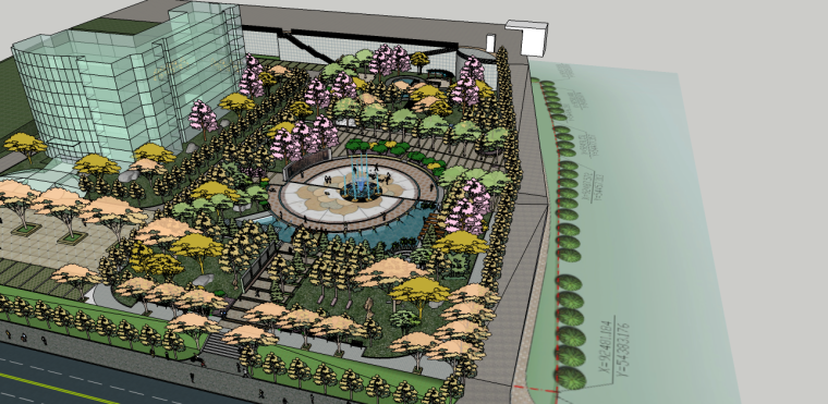 商业广场景观案例2021资料下载-中式商业广场景观su模型