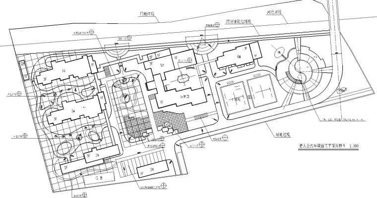 入口景观cad施工图资料下载-[浙江]桐乡市老人公寓环境景观全套CAD施工图