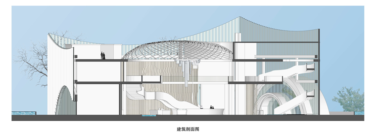 [方案合集]中式会所售楼处概念方案合集 (1)-15-建筑剖面图