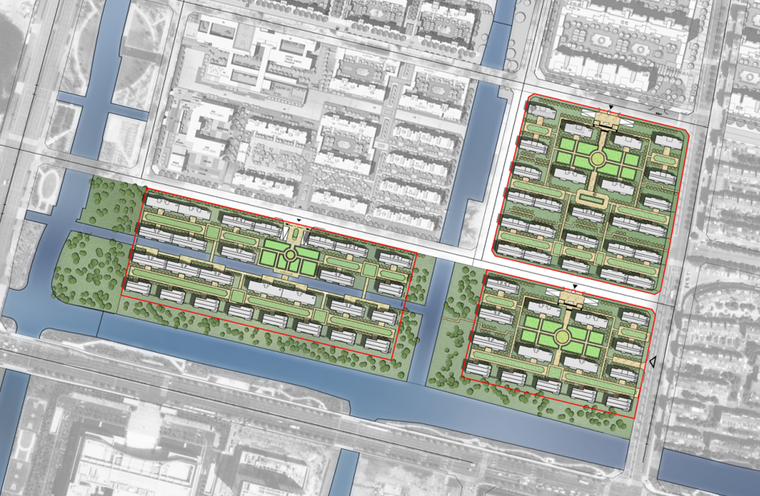 [浙江]现代风格居住区建筑方案文本（日清设计PPT+91页）-总平面图