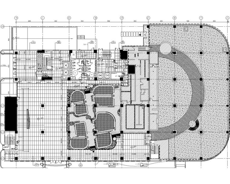 Gensler-上海山鹰国际办公室装修CAD施工图-5一层地坪终饰材料平面图