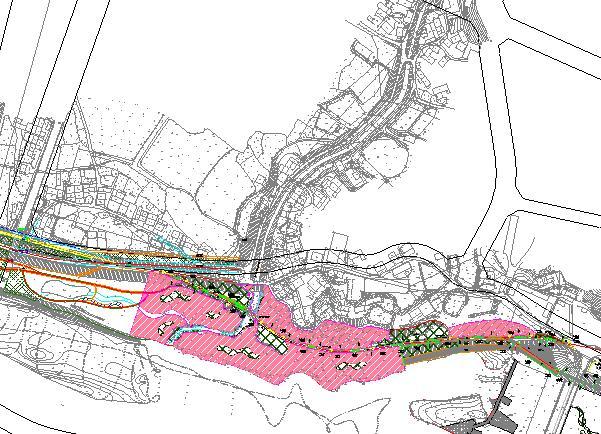 [长沙]水系综合整治闸坝河滩整治项目图纸(附清单)-道路框图
