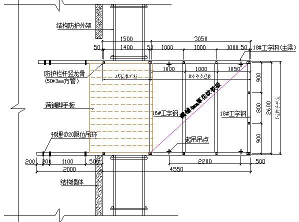 挑式物料钢平台验收资料下载-悬挑式卸料平台制作施工技术交底，有详细做法示意图！