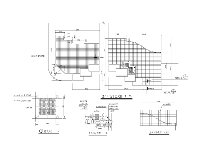 体育浴室CAD图资料下载-15套体育健身设施CAD施工图