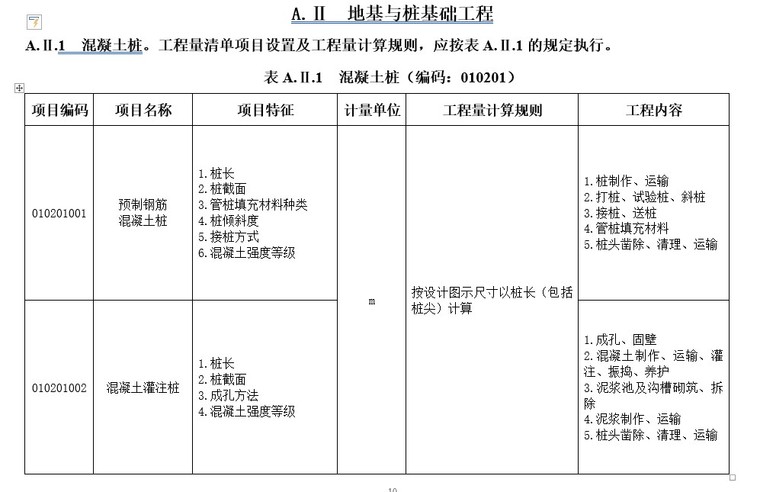 工程量清单项目及计算规则-4、地基与桩基础工程