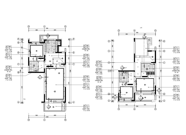 Matrix矩阵纵横-北京路劲国际城叠拼户型精装施工图+设计方案+软装方案+物料-3三四层天花布置图_看图王