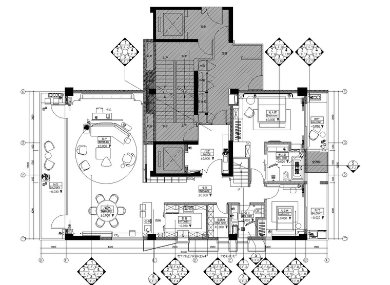 6层户型cad资料下载-[浙江]琚宾HSD-宁波钓鱼台A+B户型样板间CAD施工图+草图模型+官方摄影