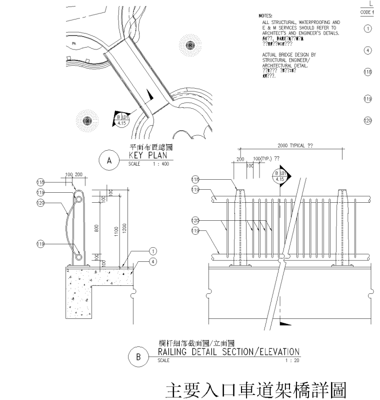 栏杆建筑施工图资料下载-76套围墙栏杆CAD施工图（1-35）