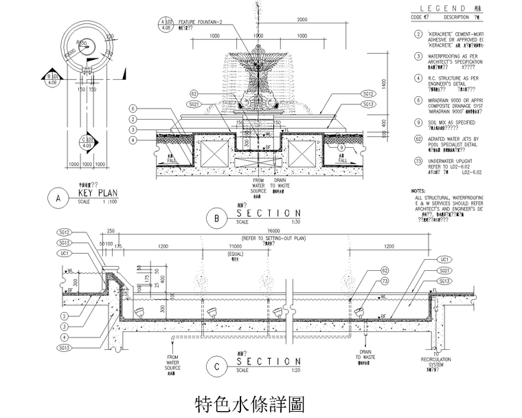 cad施工图一套资料下载-47套喷水涌泉CAD施工图（1-20）