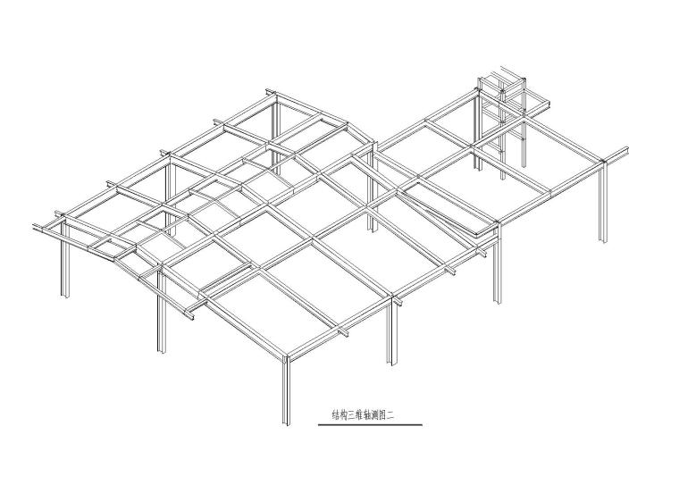 盈建科框架结构调模型资料下载-钢框架结构房屋屋顶加建结构施工图