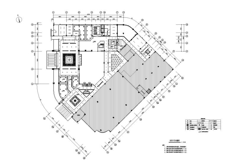 [广东]佛山华盛万锦商务酒店工程设计施工图-一层灯具点位图