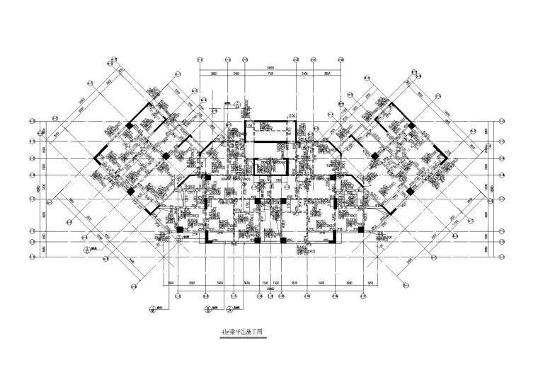 人工挖孔桩建筑图资料下载-26层框剪结构生活大厦办公楼结构施工图2015