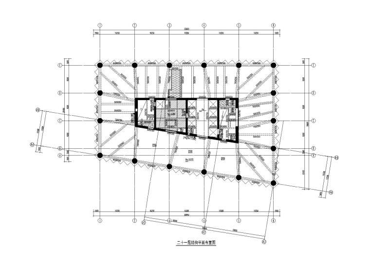 圆钢管大样资料下载-34层框架核心筒结构综合大厦结构施工图