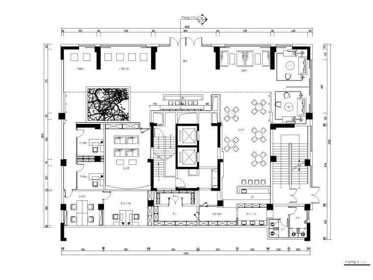 大办公室效果图资料下载-[深圳]大润发销售中心装饰施工图+效果图